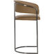 Marris 42 inch Gunmetal / Milliken Cognac Barstool